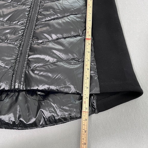 Calvin Klein Down Jacket Women Large Stretch Feather Panels Hooded Winter Parka - Picture 12 of 15